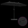 vidaXL Dārza parasols Melna 385 x 209 x 244 cm Poliesters