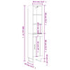 vidaXL augstais skapītis, balts, 34,5x34x180 cm, inženierijas koks