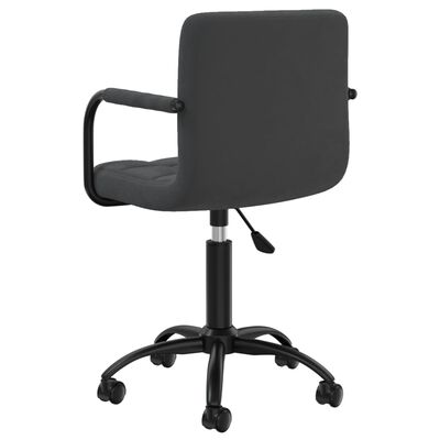 vidaXL biroja krēsls, melns samts