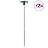 vidaXL telts mietiņi, 24 gab., 25 cm, 7 mm, cinkots tērauds un PP