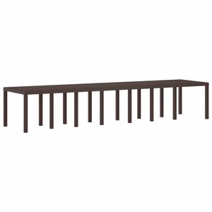 vidaXL Dārza galds Brūna 400 x 100 x 73 cm poliratāns