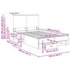 vidaXL Gultas rāmis ar atvilktni Melna 135 x 190 cm Inženierijas koks