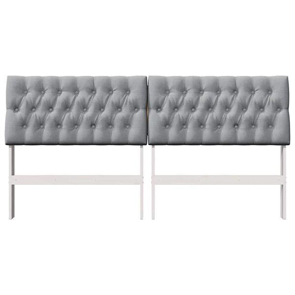 vidaXL Mīkstināts gultas galvgalis Gaiši pelēks 180 cm