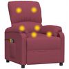 vidaXL masāžas krēsls, paceļams, vīnsarkans audums