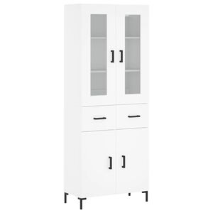 vidaXL augstais skapis, balts, 69,5x34x180 cm, inženierijas koks