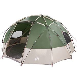 vidaXL Kupola telts ar jumtu Zaļa 475 x 475 x 235 cm tafta