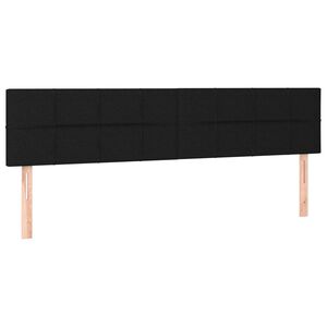 vidaXL gultas galvgaļi, melns, 160x5x78/88 cm, audums