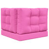 vidaXL Āra dīvāna spilvens 3 pcs Rozā Poliesters