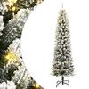 vidaXL mākslīgā Ziemassvētku egle ar sniegu, 180 cm, 300 LED