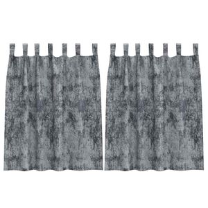 vidaXL Samta aizkari 2 gab. Sudrabaini pelēks 140 x 140 cm Samts