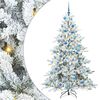 vidaXL Mākslīgā Saliekamā Ziemassvētku Egle su 300 LED Balts 180 cm