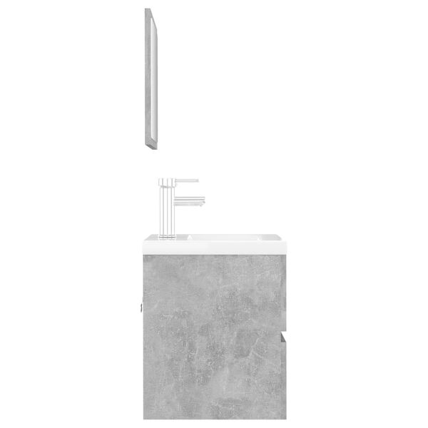 vidaXL vannasistabas mēbeļu komplekts, betona pelēks, skaidu plāksne