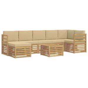 vidaXL Āra dīvānu komplekts 8 pcs Baltais un Beidzis 59 x 59 x 37 cm