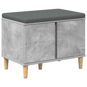 vidaXL Zāles sols ar spilvenu ar durvīm Betona Pelēks 60 x 38 x 46 cm