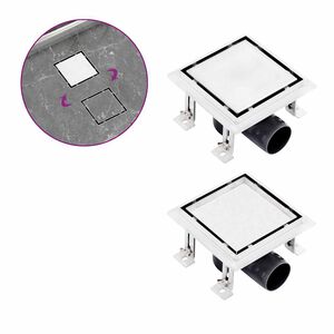 vidaXL du&scaron;as noteka ar pārsegu, 15x15 cm, nerūsējo&scaron;s tērauds