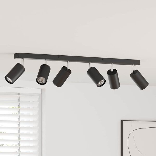 vidaXL Griestu prožektors Melna 73 x 5,5 x 16,5 cm Metāla