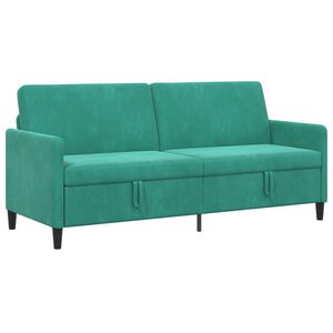 vidaXL Sofas ar uzglabā&scaron;anu 3-vietīgs Tirkīzzila 192 x 78 x 87 cm