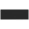 vidaXL Logu palodze Melna ar koka tekstūru 120 x 50 x 4,5 cm PVC