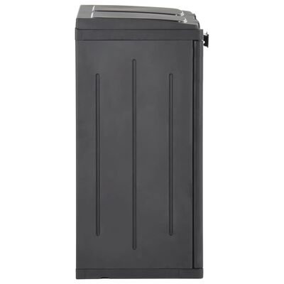 vidaXL atkritumu tvertne ar 2 durvīm, melna, 65x45x88 cm, PP