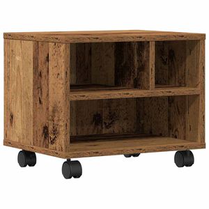 vidaXL Printera statīvs Vecs koks 41 x 32 x 34,5 cm Inženierijas koks