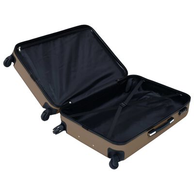vidaXL cieto koferu komplekts, 2 gab., ABS, brūni