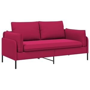 vidaXL 2-vietīgs dīvāns 2-vietīgs Vīna sarkans 188 x 81 x 89 cm Samts