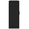 vidaXL sienas skapītis, 69,5x34x90 cm, inženierijas koks, melns