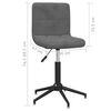 3087679 vidaXL Swivel Dining Chairs 6 pcs Dark Grey Velvet (334430&times;3)