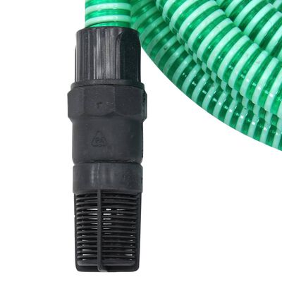 vidaXL sūkšanas šļūtene ar PVC savienotājiem, zaļa, 1", 4 m, PVC