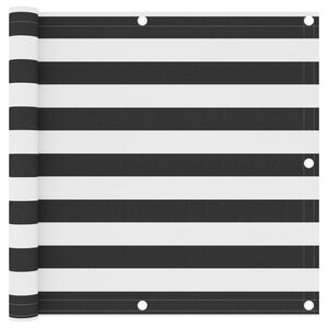 vidaXL balkona aizslietnis, antracītpelēks un balts, 90x400 cm, audums