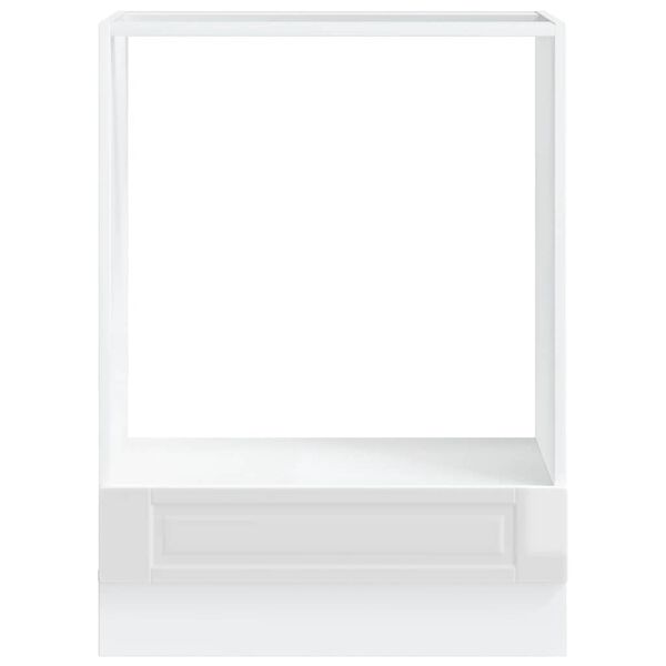 vidaXL cepeškrāsns skapis, Porto, spīdīgi balts, inženierijas koks