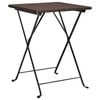 vidaXL saliekams bistro galds, brūns, 55x54x71 cm, PE rotangpalma