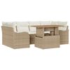 vidaXL Dārza dīvānu komplekts 7 gab. Bē&scaron;a Poliūtu rotangpalma