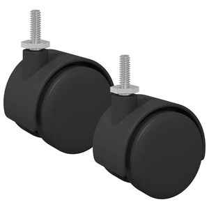 vidaXL Ritenis 2 gab. Melns un sudrabains 40,1 x 40,1 x 37,8 mm