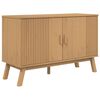 vidaXL kumode OLDEN, 114x43x73,5 cm, brūna, priedes masīvkoks