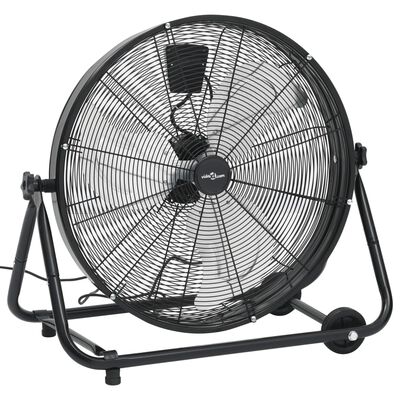 vidaXL industriāls ventilators, 60 cm, 180 W, melns