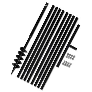 Zemes Urbis ar Rokturi 100mm un Pagarinājuma Caurulēm 9m, Tērauds