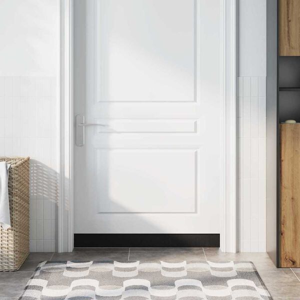 vidaXL Skrūvējami durvju birstes blīvējumi 12 pcs Melna 100 cm