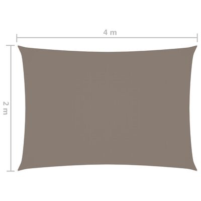 vidaXL saulessargs, 2x4m, taisnstūra forma, pelēkbrūns oksforda audums