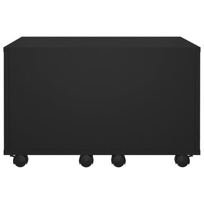vidaXL kafijas galdiņš, melns, 60x60x38 cm, skaidu plāksne