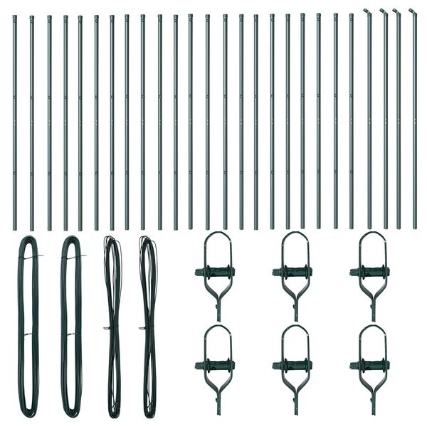 vidaXL Žoga āķis 26 pcs Zaļa 3,2 x 3,2 x 190 cm