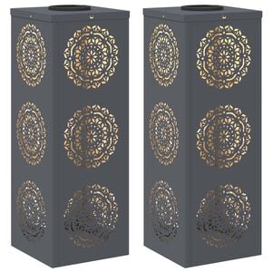 vidaXL Saules LED ceļa gaisma 2 pcs Antracīts Auksti velmēts tērauds