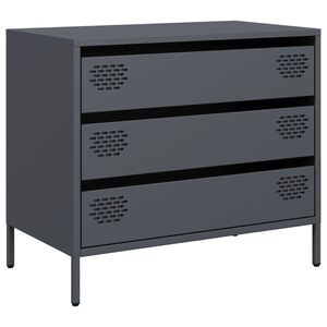 vidaXL kumode, antracītpelēka, 68x39x58,5 cm, auksti velmēts tērauds