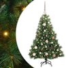 vidaXL Mākslīgā Ziemassvētku eglīte su 150 LED Zaļa 120 cm PE un PVC