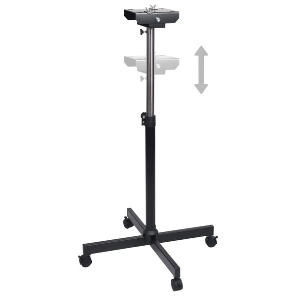 vidaXL mājdzīvnieku žāvētājs ar statīvu, melns, plastmasa, tērauds