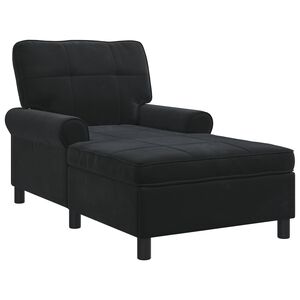 vidaXL &Scaron;eiss Lounge ar spilvenu Melna 91 x 157 x 91 cm Samts