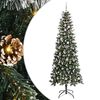 vidaXL Mākslīgā Ziemassvētku eglīte su 300 LED ar statīvu Zaļa 240 cm