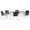 vidaXL Dārza ēdamgalds 7 gab.