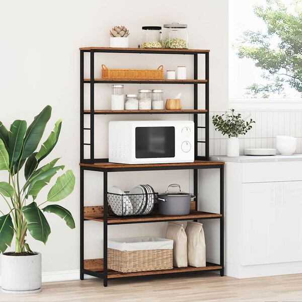 vidaXL Virtuves plaukts Vecs koks 100 x 40 x 168 cm Inženierijas koks