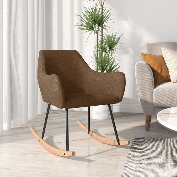 vidaXL &scaron;ūpuļkrēsls, brūns audums